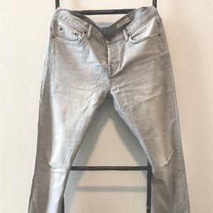 All Saints cigarette skinny jeans 33x32 light grey